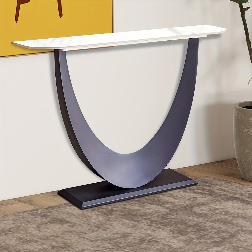 Modern Entrance Table With Solid And Secure Metal Frame And Exquisite Luxury Design, Suitable For Entrance, Corridor, Living Room And Office