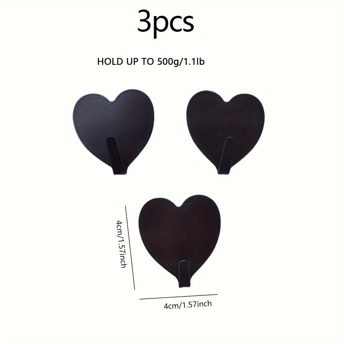 3 Resistant Heart Shaped Hooks - Pastel Pink, Bathroom, Kitchen, Bedroom - No Drill, Save Space for Towels, Keys, Hats, Jewelry - Ideal for Home, Weddings, Romantic Decoration, Adhesives, Wall Hooks for Bathroom, Bathroom Decor