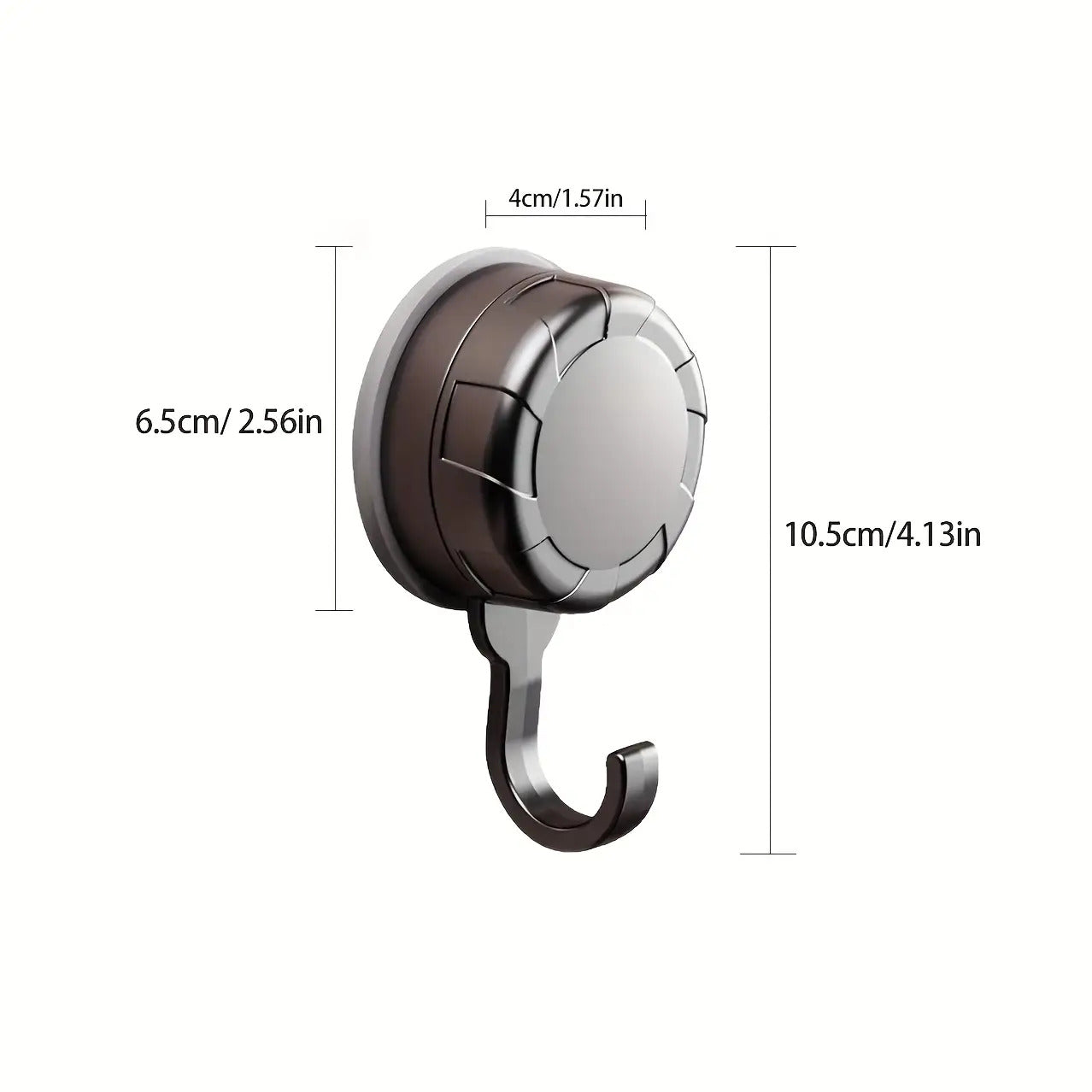 3 Non Punching Suction Cup Hooks - Strong Vacuum Self-adhesive Wall Hooks, White And Gray - Durable Plastic Towel Rack Suitable for Kitchen, Bathroom, And Toilet - Non Damaging And Reusable Practical Hooks, Multifunctional Hooks, Utility Hooks