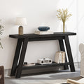 55-inch Farmhouse Entryway Table Solid Wood 2-level Narrow Sofa Table For The Living Room Dining Hallway, Perfect For The Country Entrance Table In The Living Room