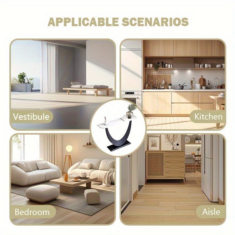 Modern Entrance Table With Solid And Secure Metal Frame And Exquisite Luxury Design, Suitable For Entrance, Corridor, Living Room And Office