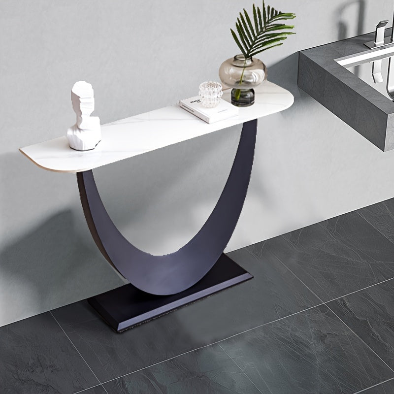 Modern Entrance Table With Solid And Secure Metal Frame And Exquisite Luxury Design, Suitable For Entrance, Corridor, Living Room And Office